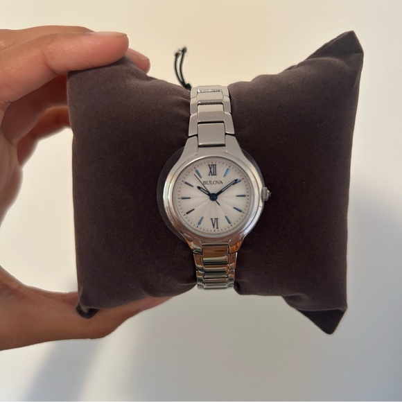 NWT Bulova Women's Analog Classic Watch Silver Blue New - Picture 2 of 11